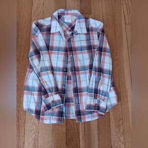 Jumping Beans Kids Plaid Shirt - Orange, Blue, and White